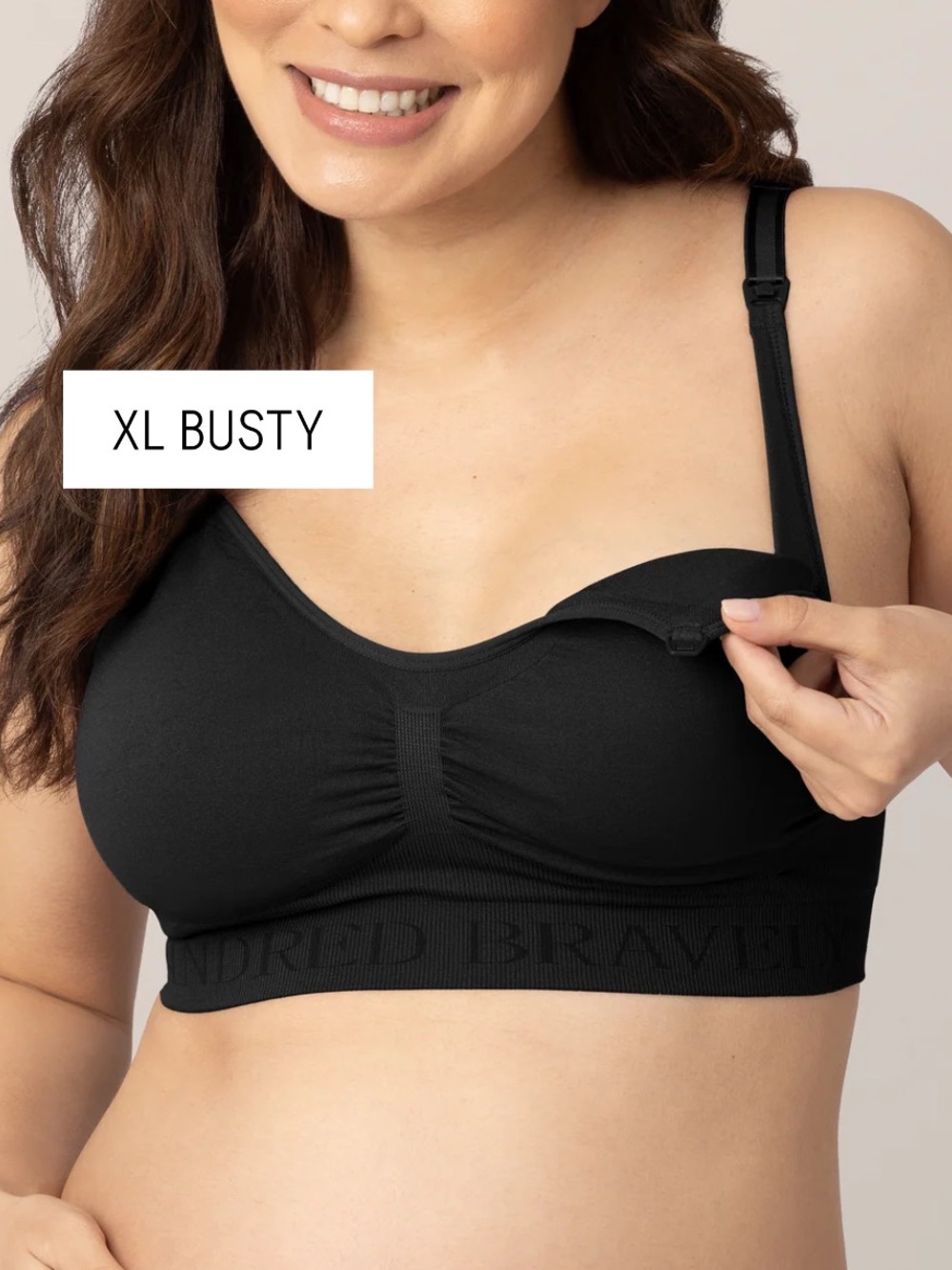 Kindred Bravely Sublime Hands-Free Pumping & Nursing Bra Black XL Busty KB11